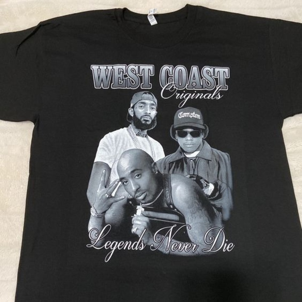2pac Nipsey Eazy E West Coast T Shirt Hip Hop Rap